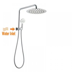 300mm Height Chrome Round Twin Shower Set Top Water Inlet 300mm Height Chrome Round Twin Shower Set Top Water Inlet